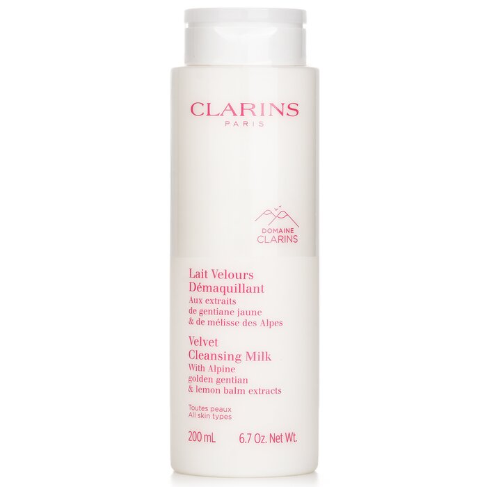 Clarins Velvet Cleansing Milk with Alpine Golden Gentian & Lemon Balm Extracts 200ml