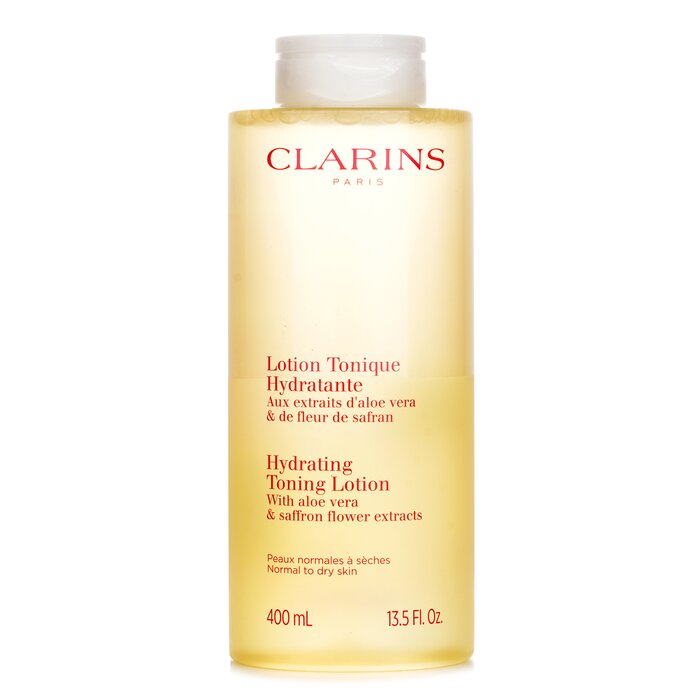Clarins Hydrating Toning Lotion with Aloe Vera & Saffron Flower Extracts - Normal to Dry Skin(Random Packaging) 400ml