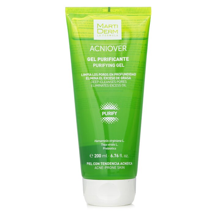 Martiderm Acniover Purifying Gel Deep-cleanses Pores Eliminates Excess Oil (For Acne-prone Skin) 200ml