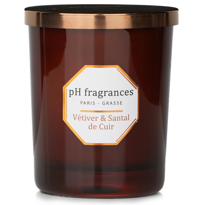 pH fragrances Scented Candle - Vetiver & Santal De Cuir 180g