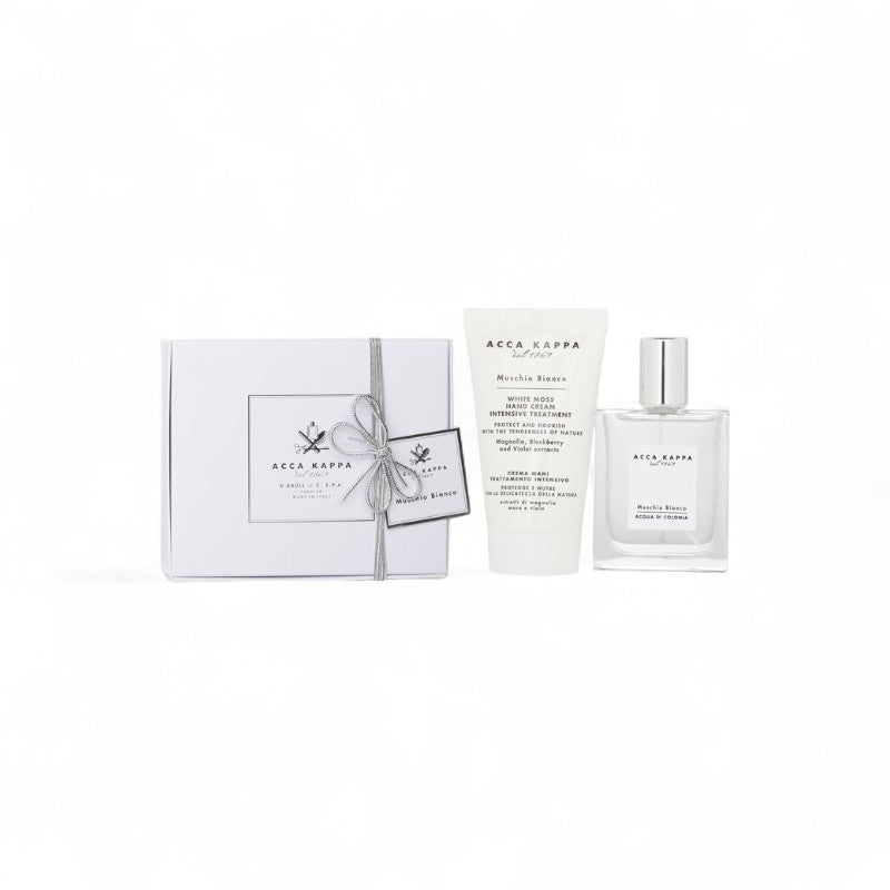 Acca Kappa White Moss Cologne & Hand Cream Set: White Moss Eau De Cologne Spray 50ml + White Moss Hand Cream 75ml 010075 2pcs