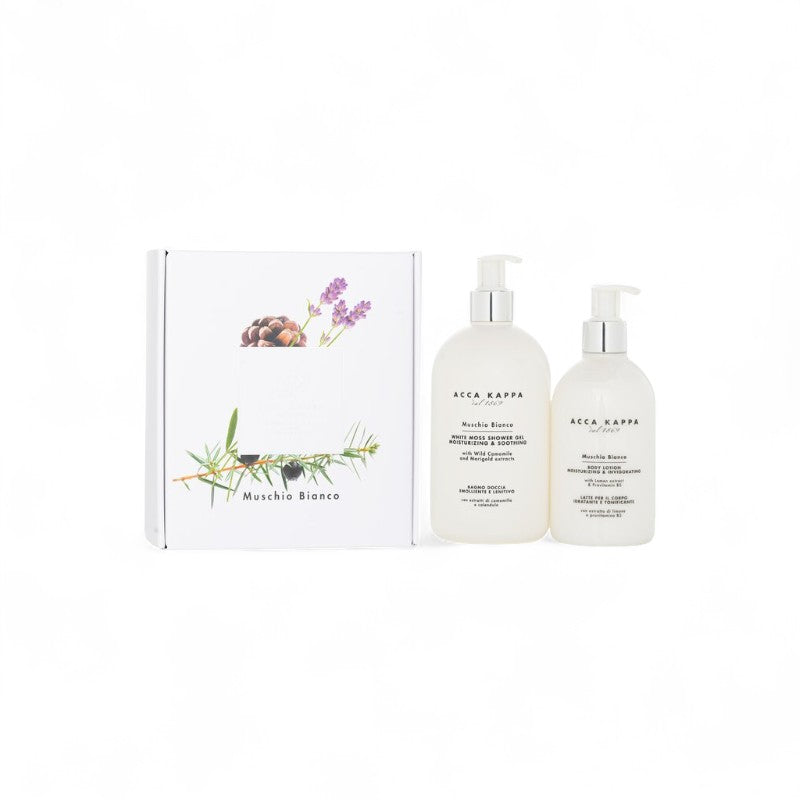 Acca Kappa White Moss Body Care Gift Set: White Moss Shower Gel 500ml + White Moss Body Lotion 300ml 403525 2pcs