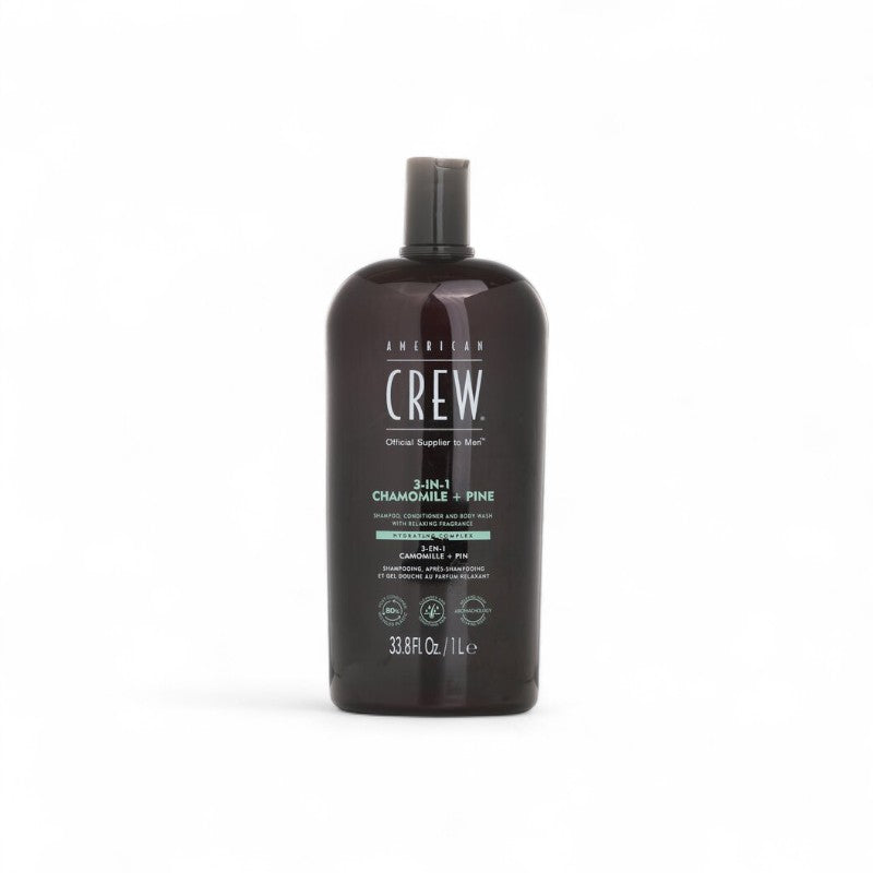 American Crew 3-in-1 Chamomile + Pine Shampoo, Conditioner And Body Wash 003282 1000ml/33.8oz