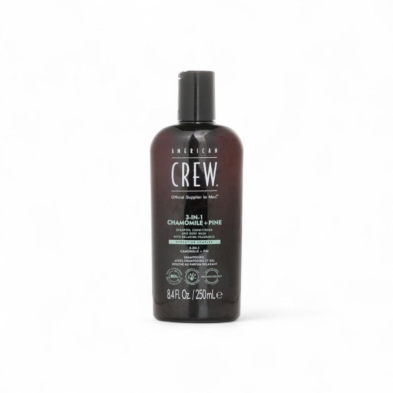 American Crew 3-in-1 Chamomile + Pine Shampoo, Conditioner And Body Wash 003381 250ml/8.4oz