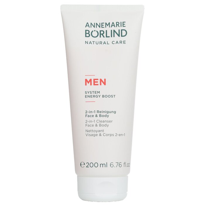 Annemarie Borlind Men System Energy Boost 2-in-1 Cleanser Face & Body 225376 200ml/6.76oz