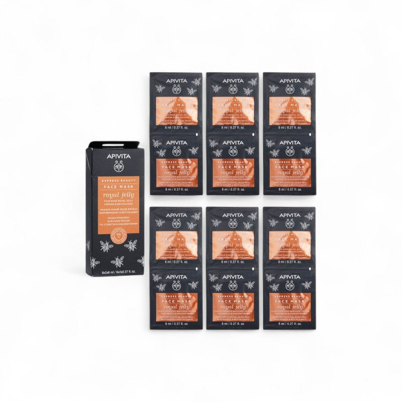 Apivita Express Beauty Royal Jelly Firming & Revitalizing Face Mask 076894 6x 2 x8ml