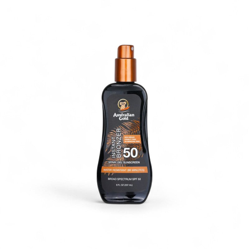 Australian Gold Spray Gel Sunscreen SPF 50 with Instant Bronzer A70822 237ml/8oz