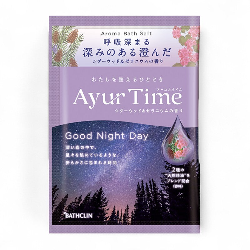 BATHCLIN Ayur Time Aroma Bath Salt Good Night Day 40g