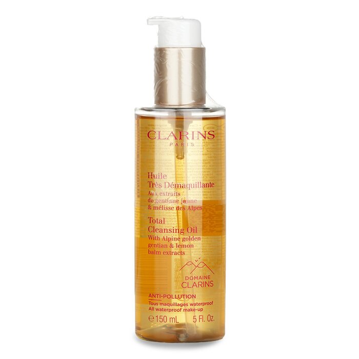 Clarins Total Cleansing Oil with Alpine Golden Gentian & Lemon Balm Extracts (All Waterproof Make-up) 150ml/5oz (Parallel Import)