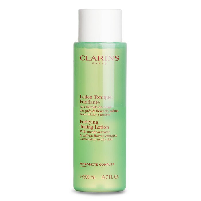 Clarins Purifying Toning Lotion with Meadowsweet & Saffron Flower Extracts - Combination to Oily Skin 200ml/6.7oz (Parallel Import)