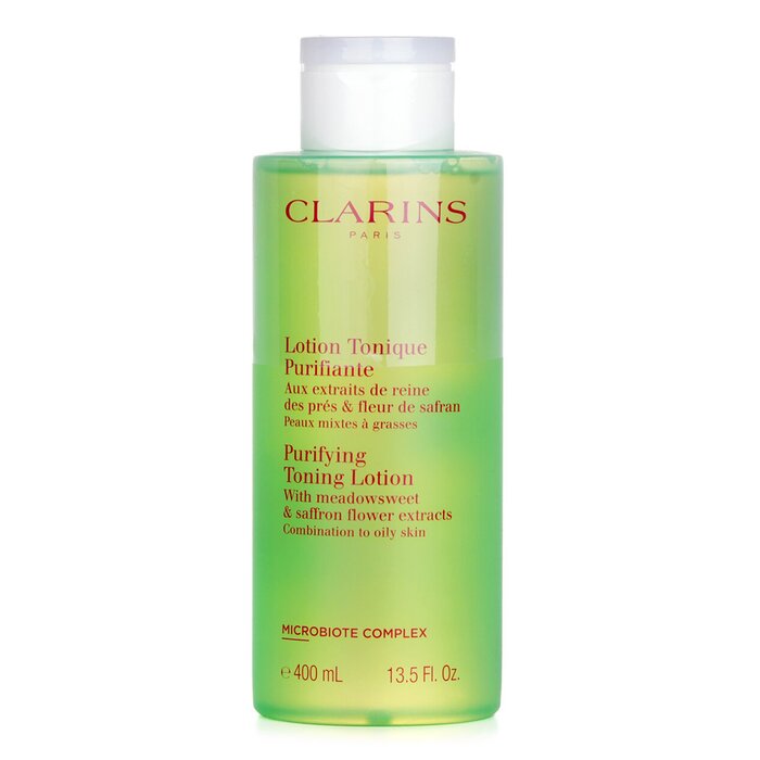 Clarins Purifying Toning Lotion with Meadowsweet & Saffron Flower Extracts - Combination to Oily Skin 400ml/13.5oz (Parallel Import)