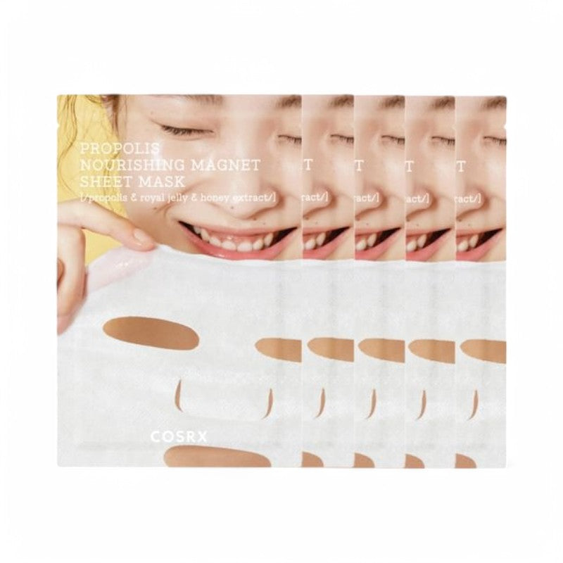 COSRX Full Fit Propolis Nourishing Magnet Sheet Mask Bundle Set 21ml x 5 sheets