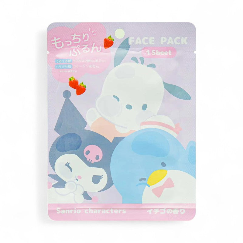 CRUX Sanrio Face Pack Sanrio Characters - Strawberry - 1 pc
