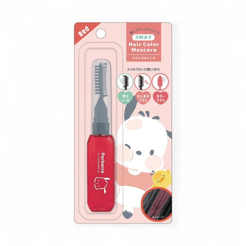 CRUX Sanrio 3-Way Hair Color Mascara Pochacco Red
