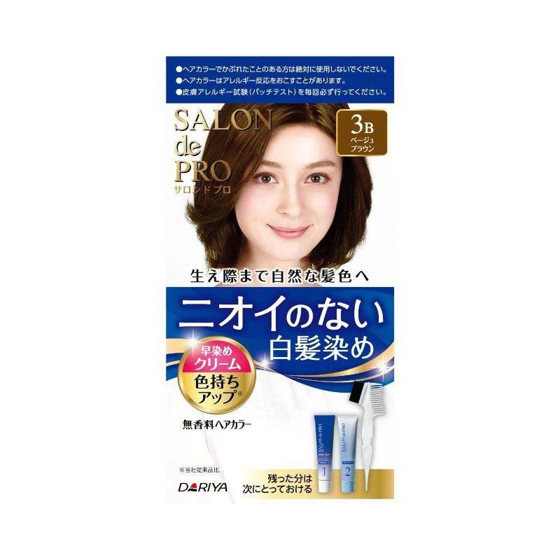 DARIYA Salon De Pro Unscented Gray Hair Quick Color Cream 3B Beige Brown