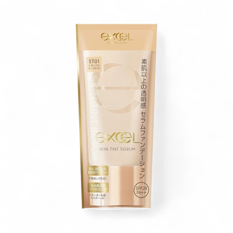 EXCEL Skin Tint Serum SPF 28 PA++ ST01 Natural Ocher 10 - 35g