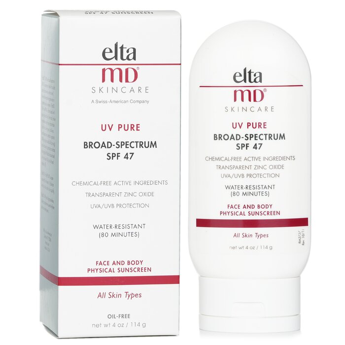 Elta MD UV Pure Water-Resistant Face & Body Physical Sunscreen SPF 47 2582 114g/4oz