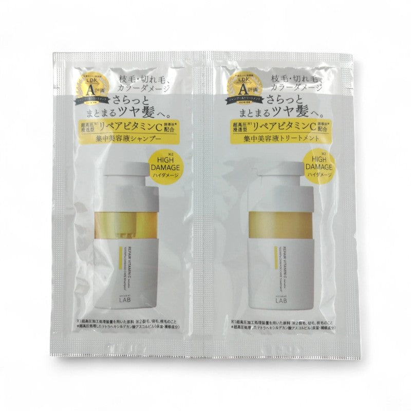 JPS LABO Unlabel Lab 維他命C 100MPa修護洗髮精&潤髮乳體驗組 12ml x 2