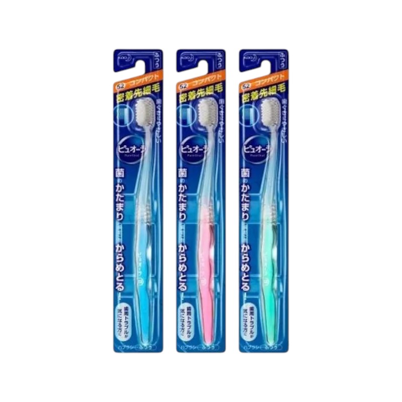 Kao PureOra Compact Head Toothbrush 1 pc - Normal - Random Color