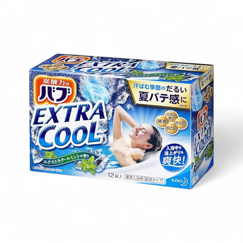 Kao Bub Cool Mint Bath Tablet Extra Cool - 12 pcs