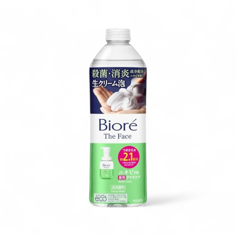 Kao Biore The Face Foam Facial Cleanser Acne Care 340ml Refill