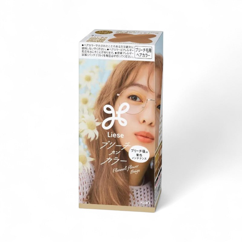 Kao Liese Bleach On Color Bubble Hair Color Kit Flannel Flower Beige - 108ml