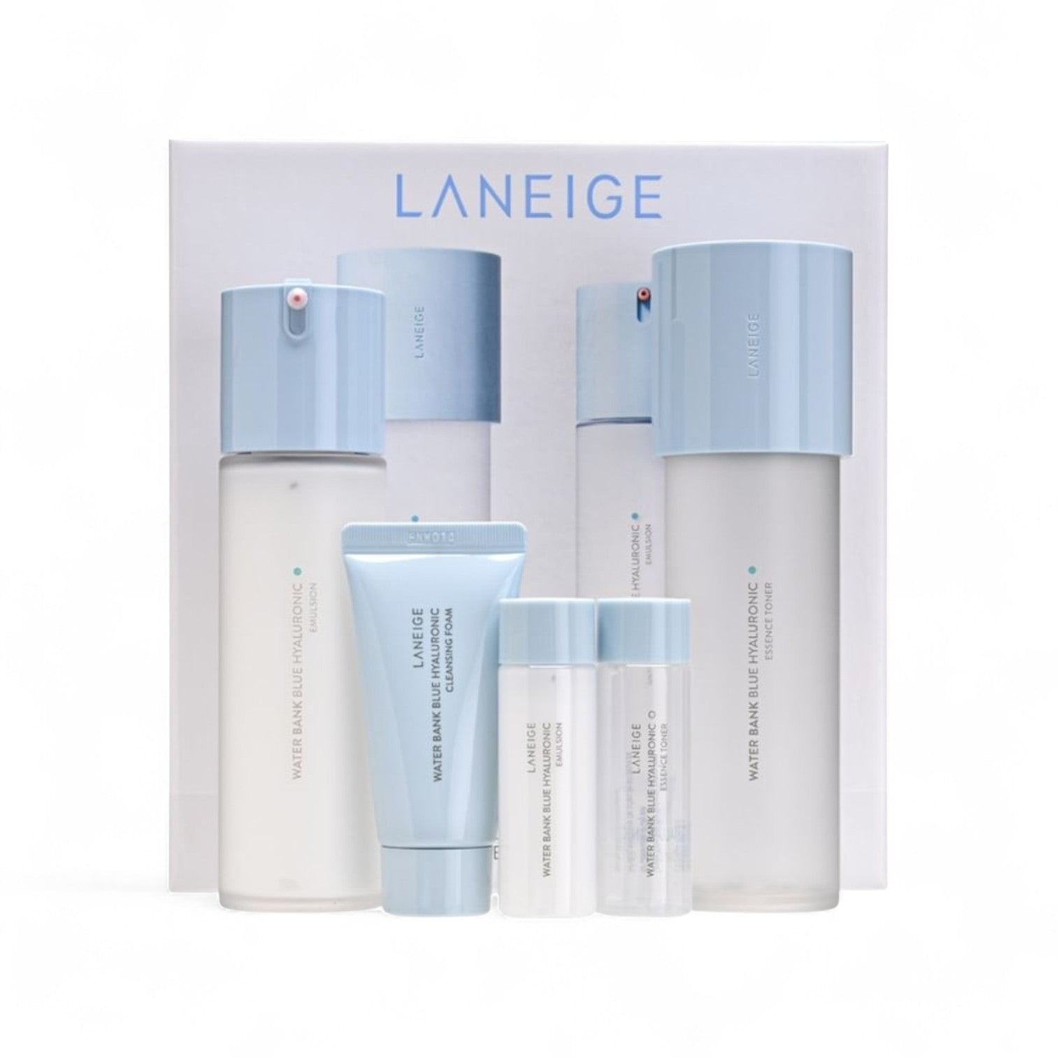 LANEIGE Water Bank Blue Hyaluronic 2-Step Essential Set - 2 Types Combination to Oily Skin