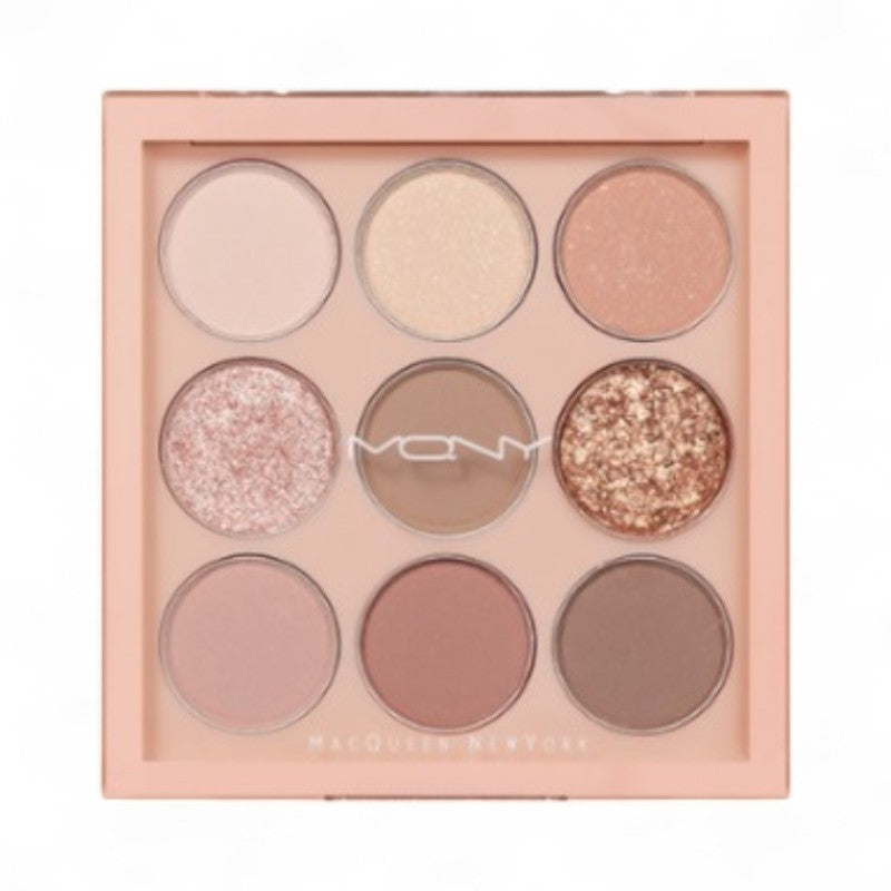 MACQUEEN 1001 Tone-On-Tone Shadow Palette Pro 9 Nude Mood