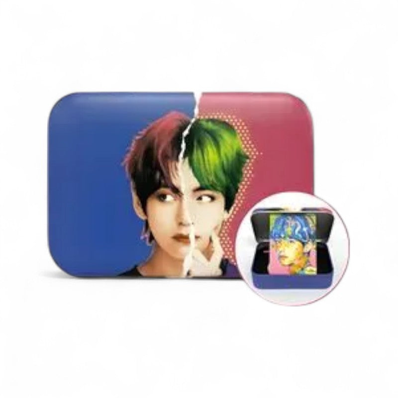 MTPR BTS V Face Illustration Contact Lens Case 1 pc