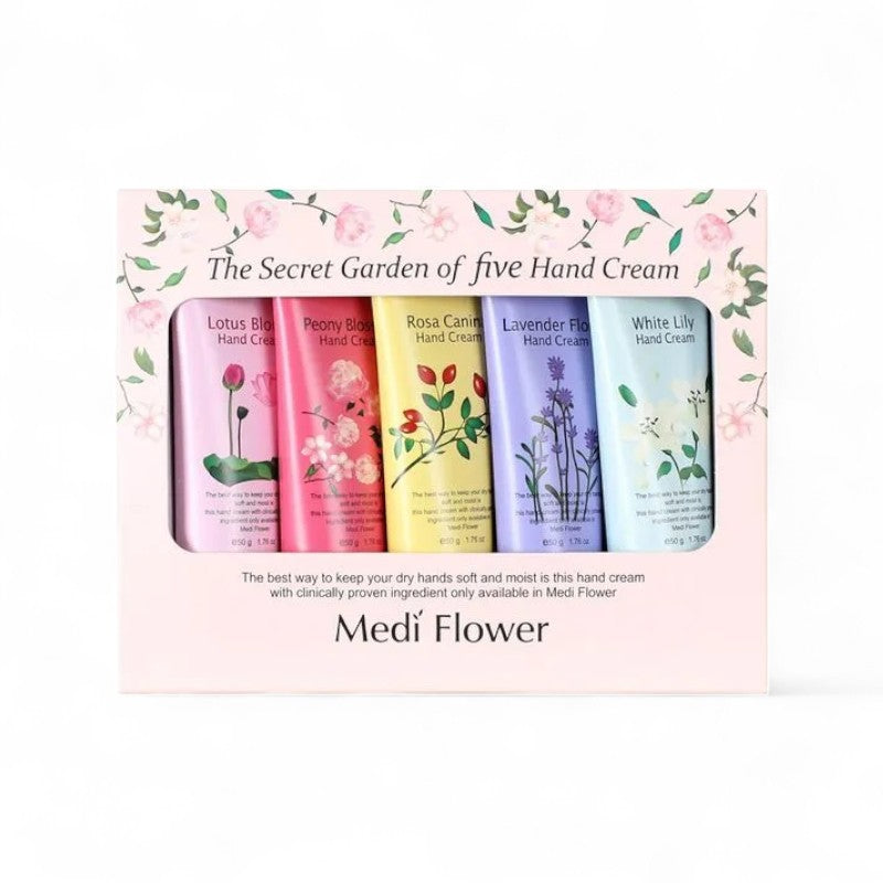 MediFlower The Secret Garden of Five Hand Cream Set 5 pcs