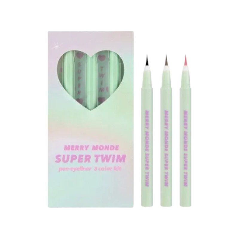 Merry monde Super Twim Pen Eyeliner Kit - 3 Types Black Kit