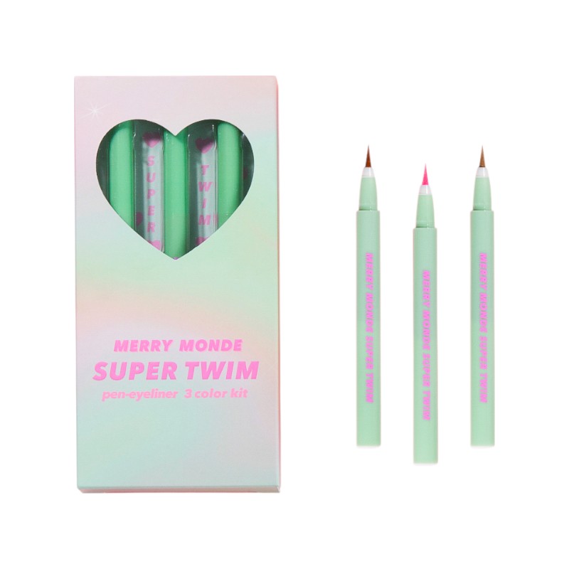 Merry monde Super Twim Pen Eyeliner Kit - 3 Types Brown Kit