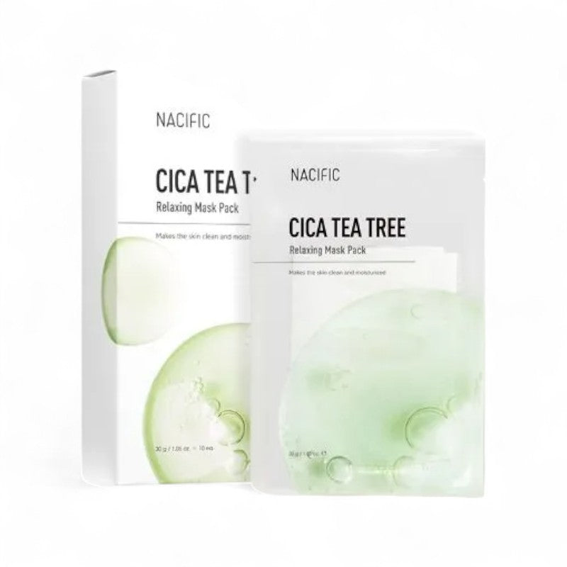 Nacific Cica Tea Tree Relaxing Mask Pack Set 1 set 30g x 10pcs