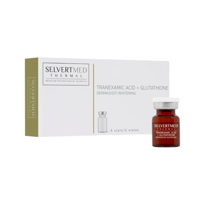 Selvert Thermal MED Tranexamic Acid + Glutathione
DermaShot - Help Reducing Pigmentation + Brightening 5 x 5ml