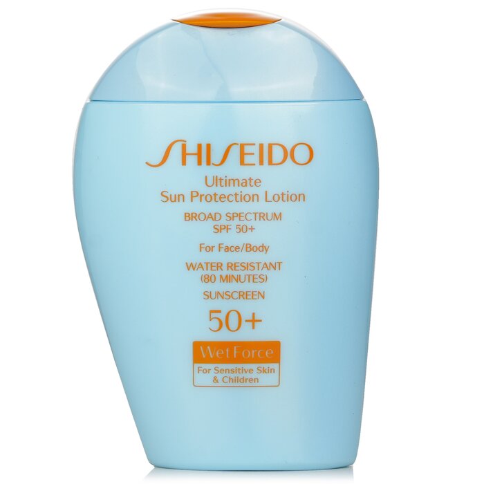 SHISEIDO Ultimate Sun Protection Lotion WetForce For Face & Body SPF 50+ - For Sensitive Skin & Children 11954 100ml/3.3oz