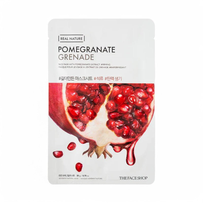 THE FACE SHOP Real Nature Face Mask 1pc (20 Types) 20g Pomegranate