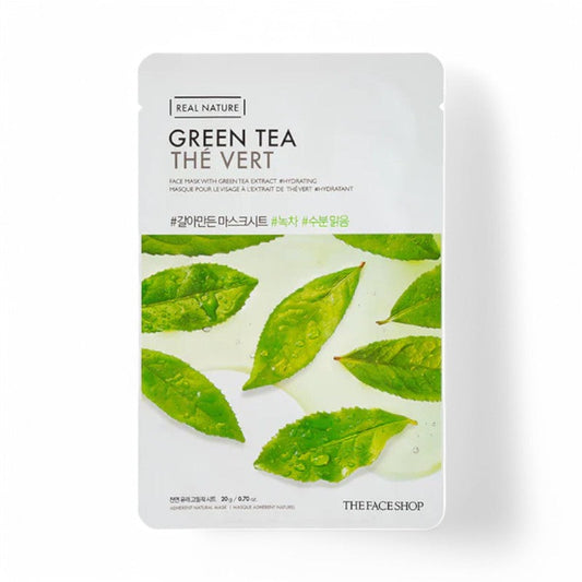 THE FACE SHOP Real Nature Face Mask 1pc (20 Types) 20g Green Tea