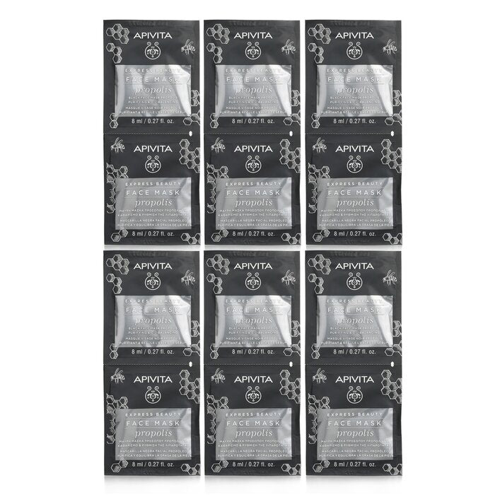 Apivita Express Beauty Face Mask with Propolis (Purifying & Oil-balancing) - Unboxed 6x(2x8ml)