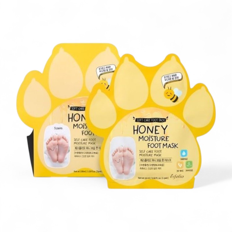 esfolio Honey Moisture Foot Mask Set 20ml x 5 pairs