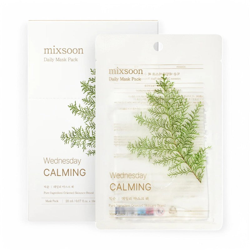 mixsoon Daily Mask Pack 10 Sheets Set - 7 Types Wednesday Calming