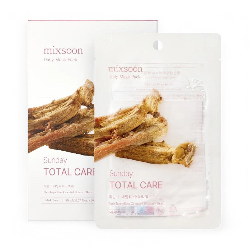 mixsoon Daily Mask Pack 10 Sheets Set - 7 Types Sunday Total Care