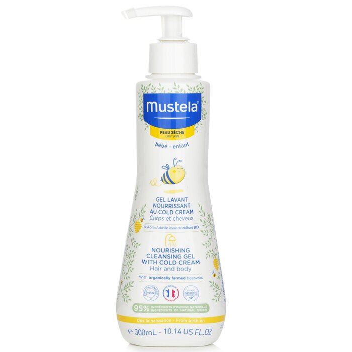 Mustela Nourishing Cleansing Gel with Cold Cream For Hair &amp; Body - For Dry Skin 300ml