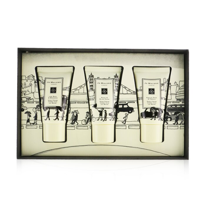 Jo Malone Hand Cream Collection: Lime Basil &amp; Mandarin + English Pear &amp; Freesia + Peony &amp; Blush Suede 3x30ml