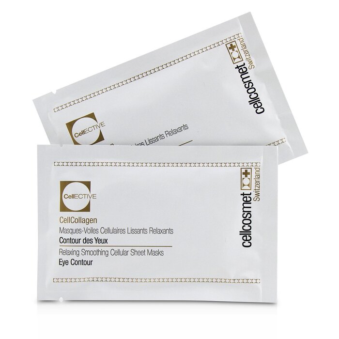 Cellcosmet &amp; Cellmen Cellcosmet CellEctive CellCollagen Eye Contour Relaxing Smoothing Cellular Sheet Masks 2113.1301 5x2patchs
