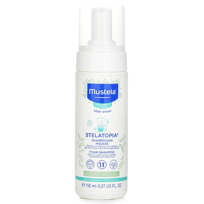 Mustela Stelatopia Foam Shampoo (Gently Cleans and Soothes Sensations of Itchy Skin) 150ml