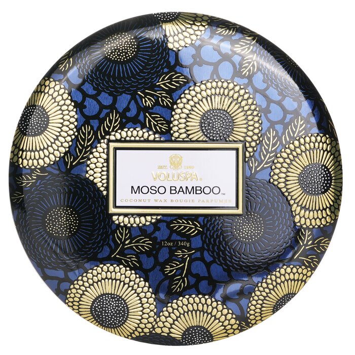 Voluspa 3 Wick Decorative Tin Candle - Moso Bamboo 340g