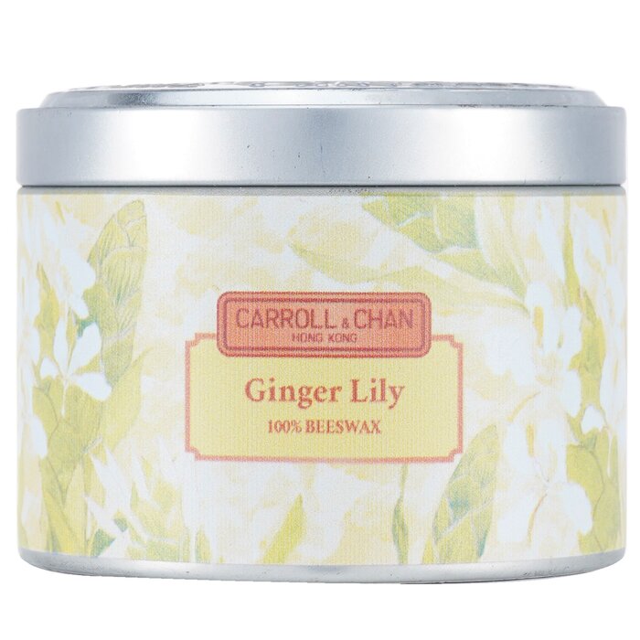 Carroll &amp; Chan 100% Beeswax Tin Candle - Ginger Lily (8x6) cm