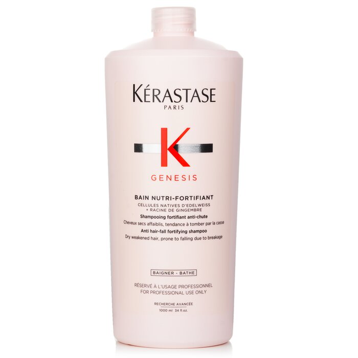 Kerastase Genesis Bain Nutri-Fortifiant Anti Hair-Fall Fortifying Shampoo (Dry Weakened Hair, Prone To Falling Due To Breakage) 1000ml