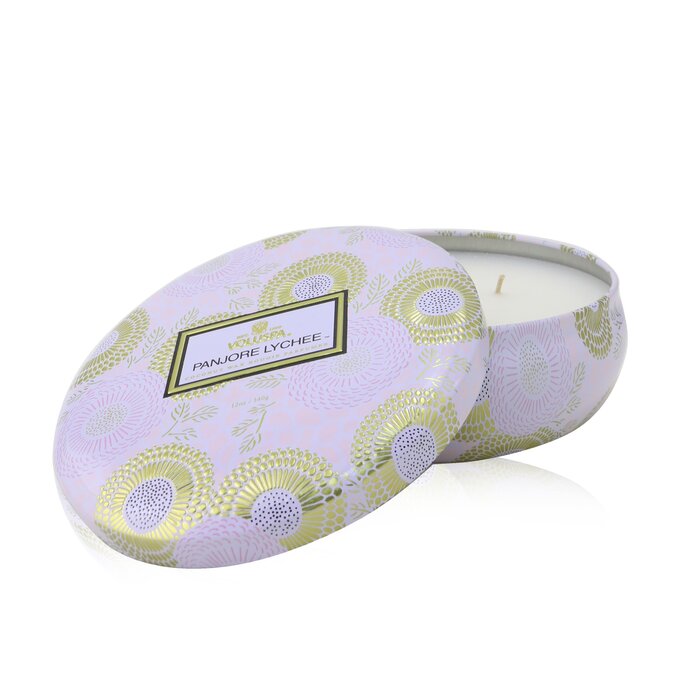 Voluspa 3 Wick Decorative Tin Candle - Panjore Lychee 340g