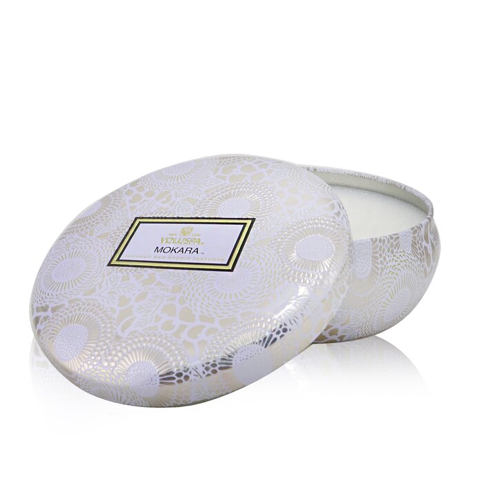 Voluspa 3 Wick Decorative Tin Candle - Mokara 340g
